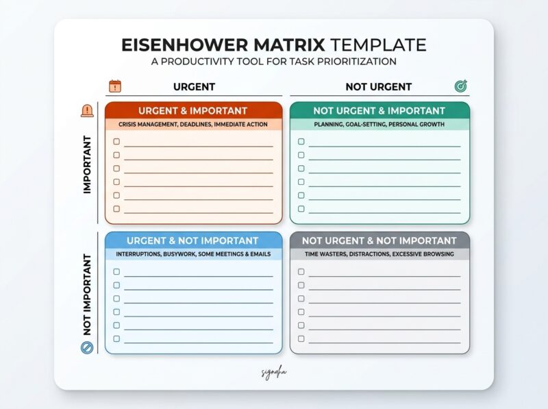 Eisenhower Matrix – Free Notion Eisenhower Matrix Template
